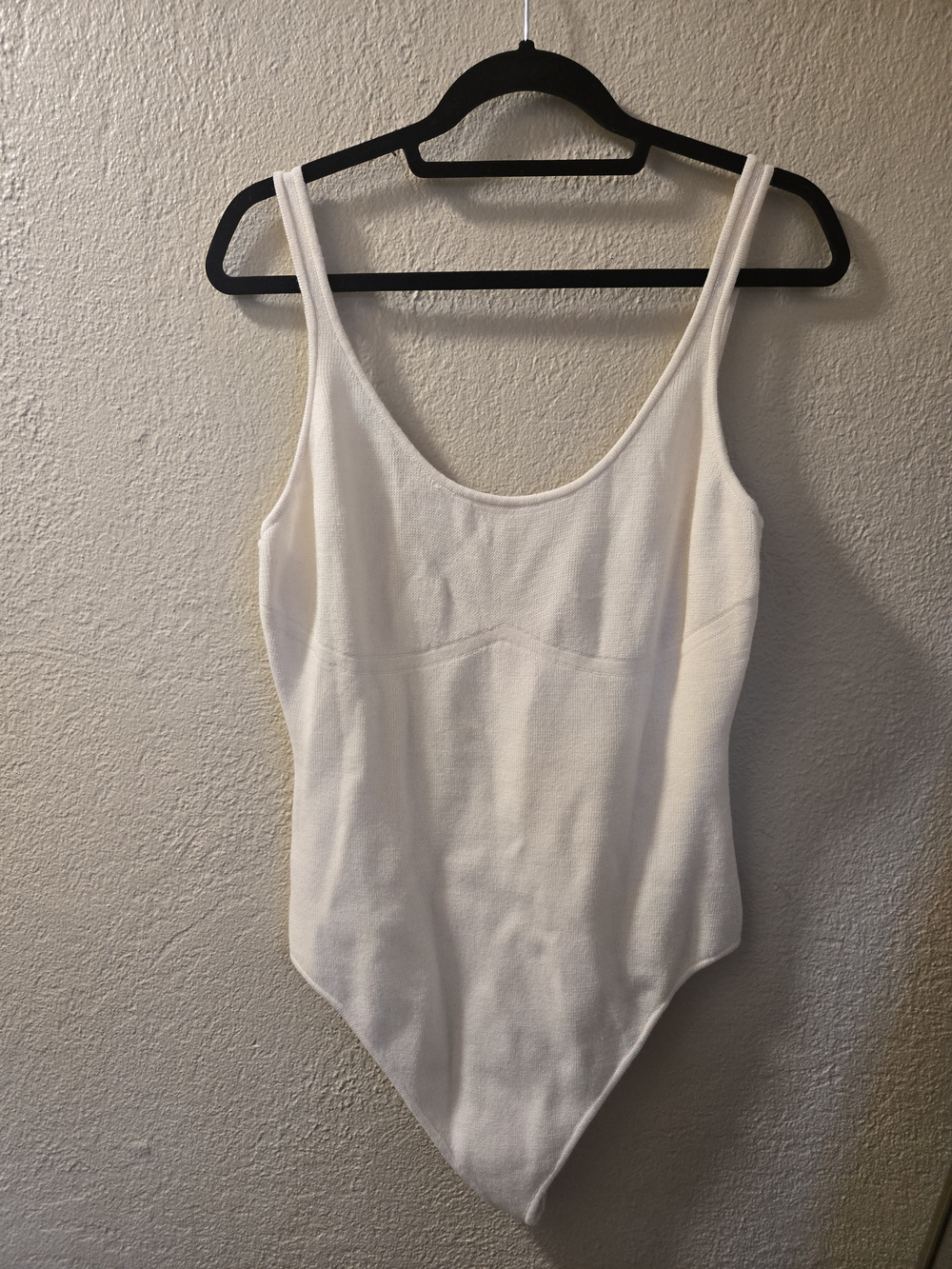 VS Knit White Bodysuit